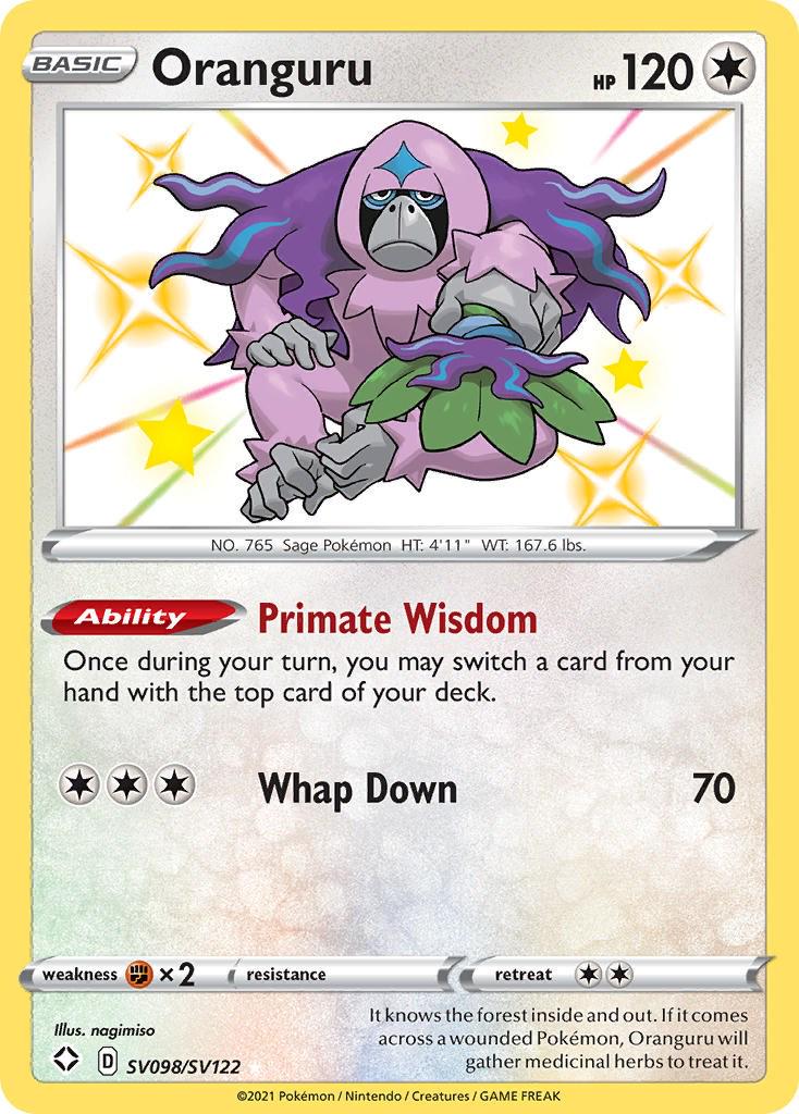 Shining Fates Oranguru Pokémon card